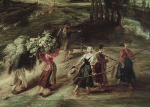 Peasants Returning from the Fields (detail) by Peter Paul Rubens